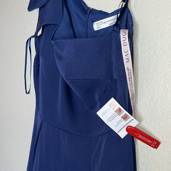 NWT MAC DUGGAL Midnight Embellished One Shoulder A-Line Evening Gown Size 8 - Picture 12 of 12